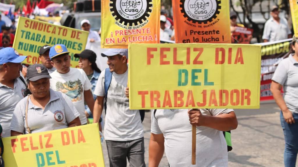 En imágenes, marcha del Día del Trabajo insta a la unidad | Alex Meoño