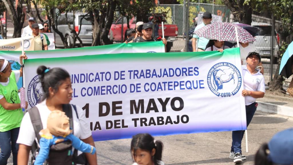 En imágenes, marcha del Día del Trabajo insta a la unidad | Alex Meoño