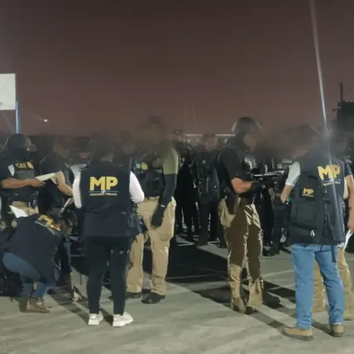 El personal del MP y de la PNC se concentró durante la madrugada en varios sectores de Escuintla. ,Ministerio Público.