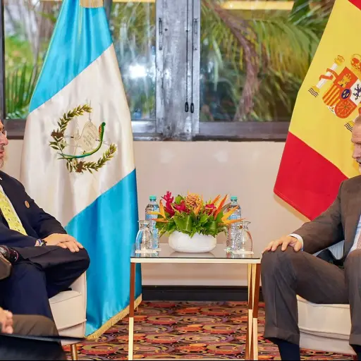 Arévalo y Felipe VI hablaron de temas bilaterales durante el encuentro. ,Gobierno de Guatemala