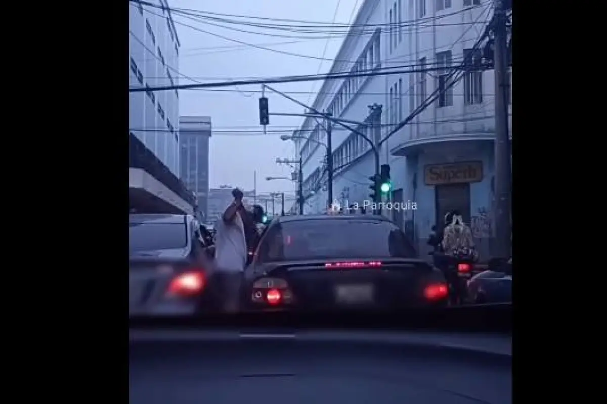 Agresión vial en Centro Histórico, Captura de video