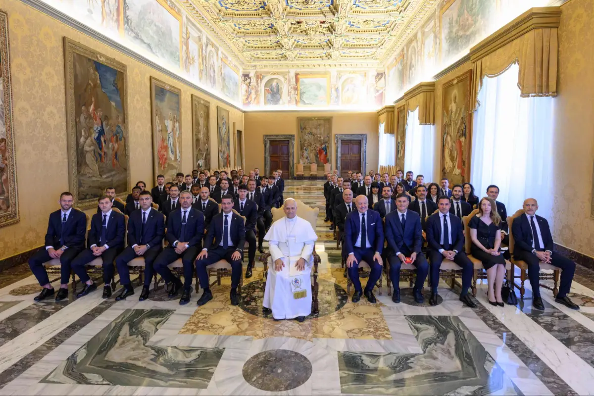 Inter visita al papa León XIV tras conquistar la Serie A - Inter