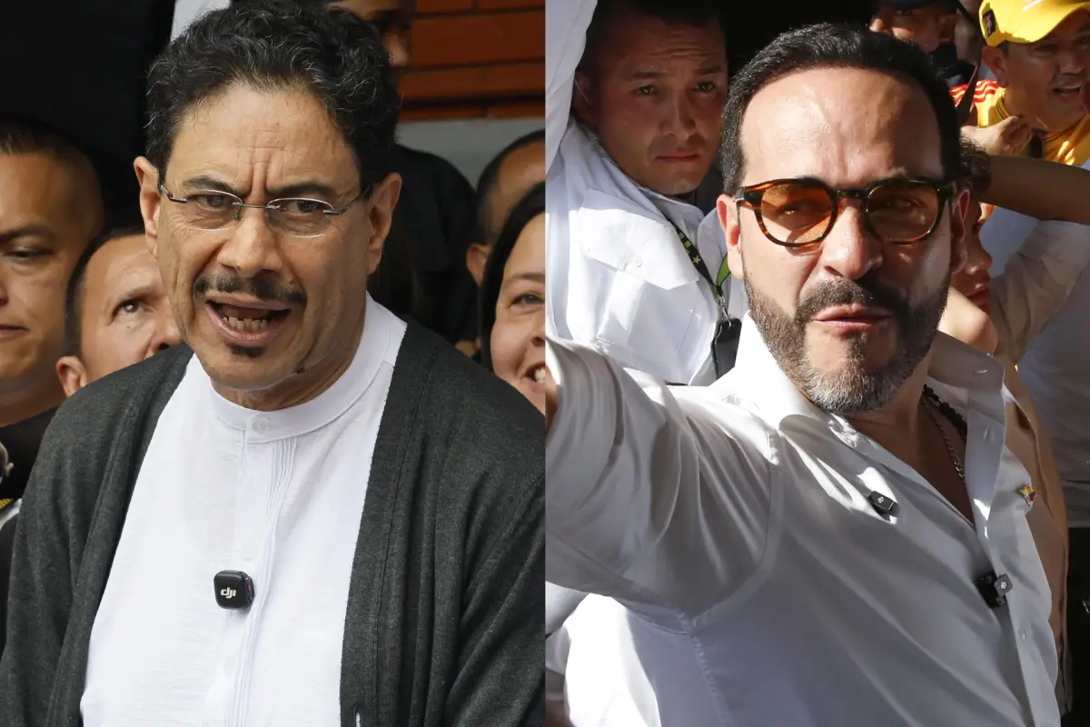 Combo de fotografías que muestra al candidato presidencial por el partido oficialista Pacto Histórico, Iván Cepeda (i), y al candidato de ultraderecha Abelardo de la Espriella, del movimiento Defensores de la Patria,  De la Espriella y Cepeda disputarán en segunda vuelta la Presidencia de Colombia el próximo 21 de junio tras ser los más votados en la primera ronda celebrada este domingo