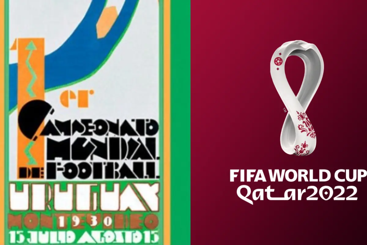 Logos de los Mundiales 1930 y 2022