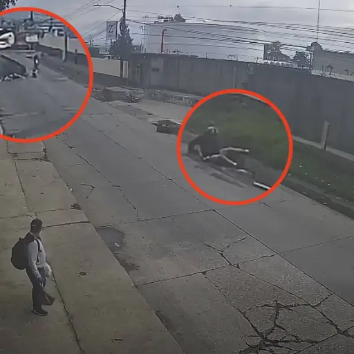 Accidente de motos en Villa Nueva. ,Captura de pantalla video de X.