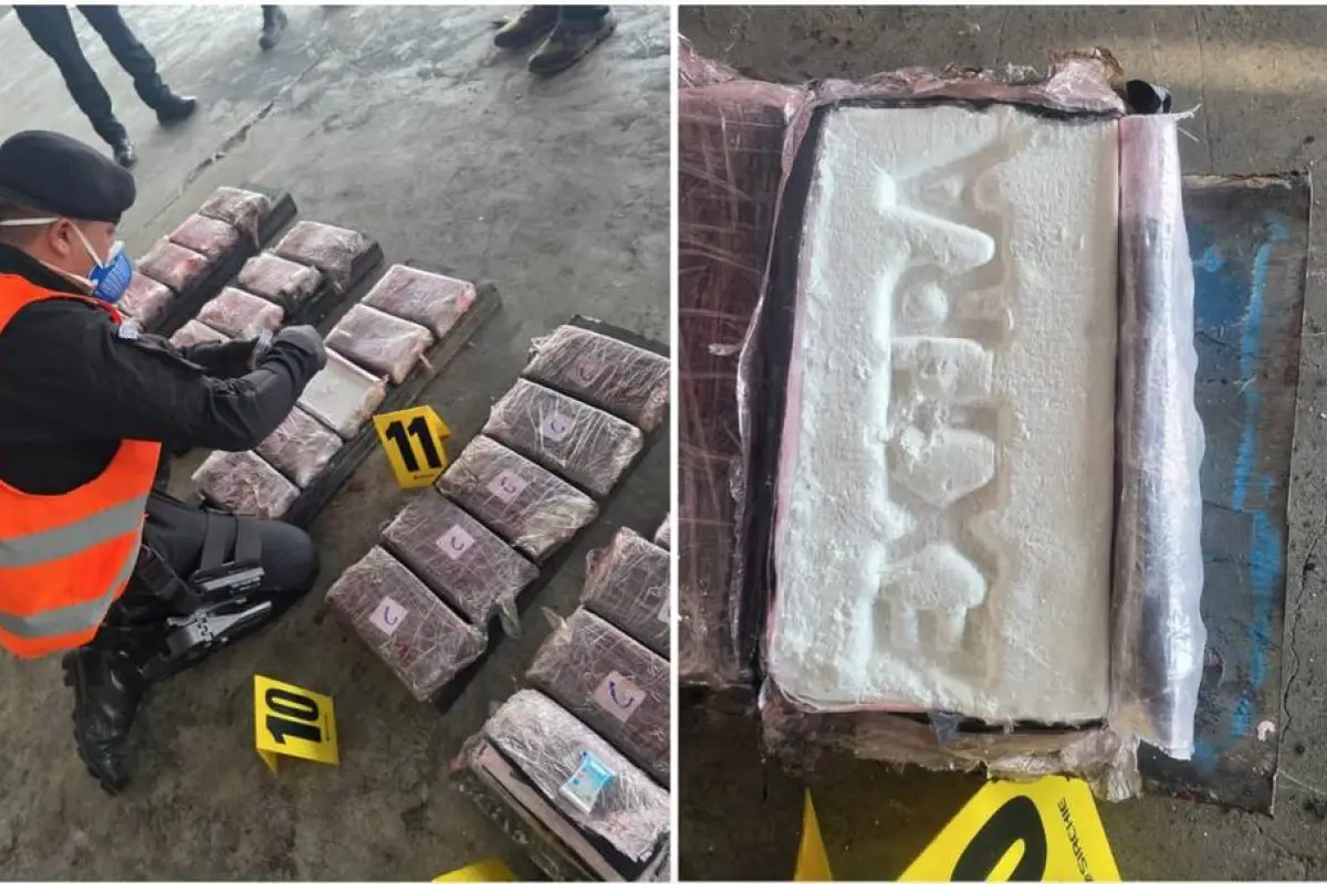 La droga estaba oculta en un contenedor., PNC