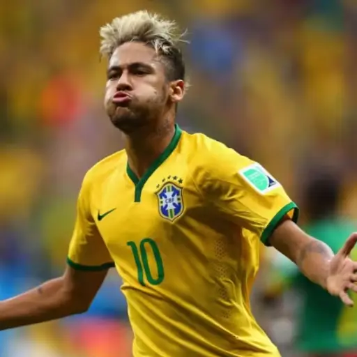 Neymar celebrando en la Copa del Mundo de la FIFA 