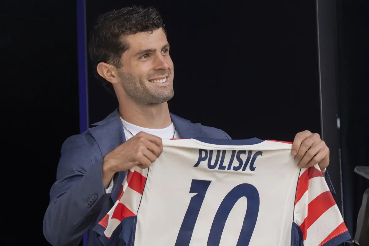 El capitán de la selección de Estados Unidos y jugador del AC Milan, Christian Pulisic.