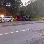 Vuelca transporte de valores en la ruta Interamericanat