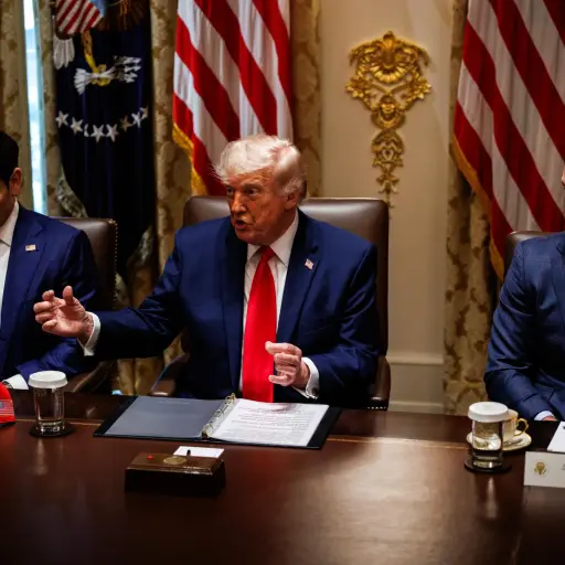 Donald Trump, presidente de EE. UU., en reunión de su gabinete ,EFE