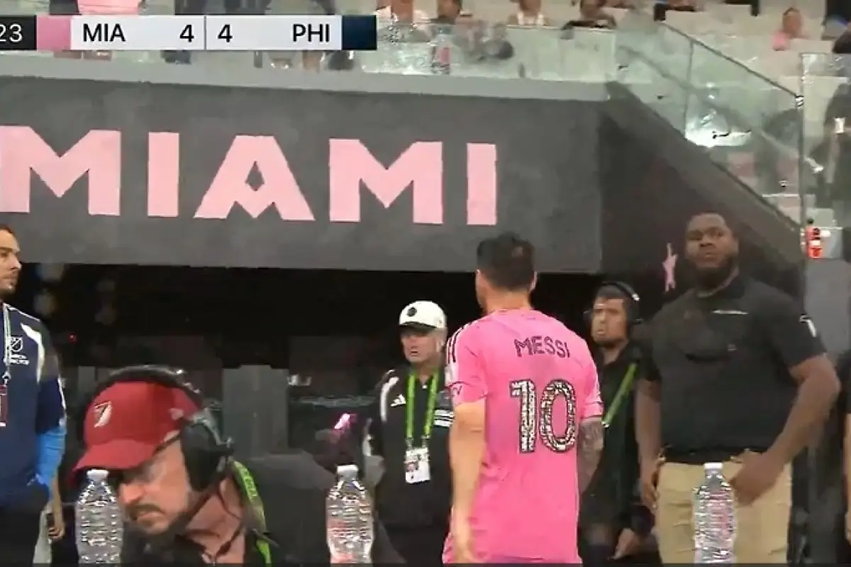 Messi pidió cambio en el duelo Inter Miami vs. Philadelphia Union