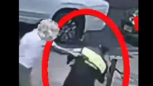 Video: Conductor conduce contra la vía y agrede a un agente de la PMT