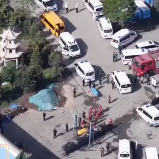 Explosión en mina de carbón deja al menos 90 muertos en China. ,Captura de pantalla video de X.