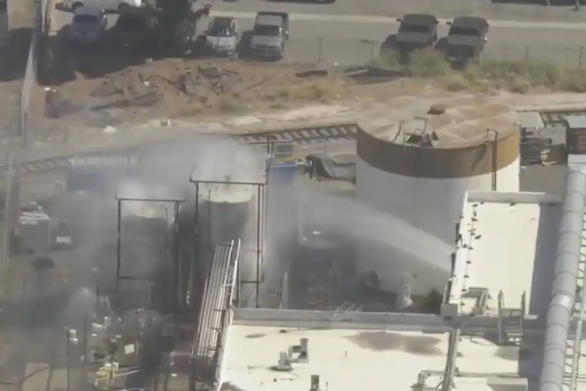 California declara emergencia por una fuga química., Captura de pantalla video de X.