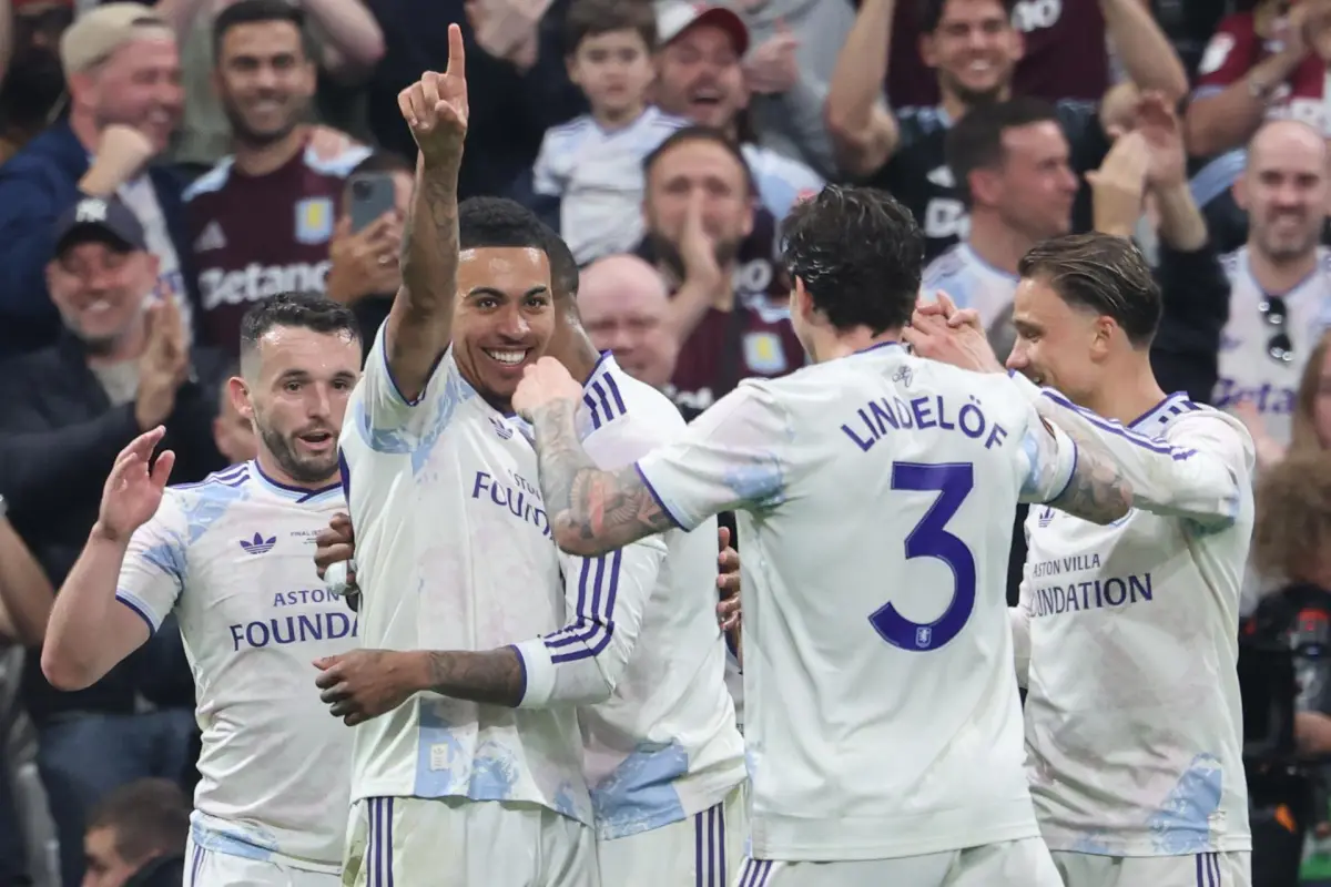 Morgan Rodgers celebra su gol en la final de la Europa League - EFE