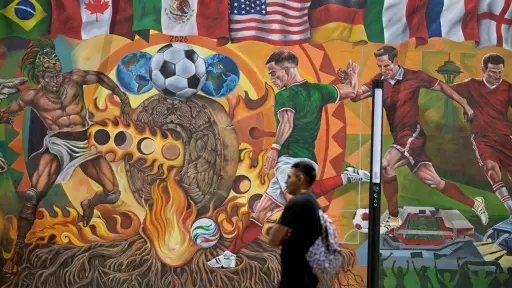 El mural que pone a México en la historia del Mundial y del Récord Guinness