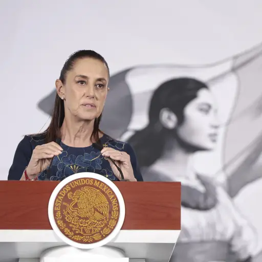 La presidenta de México, Claudia Sheinbaum, durante una conferencia de prensa. ,EFE