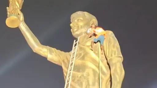 India retirará la estatua más alta del mundo de Lionel Messi