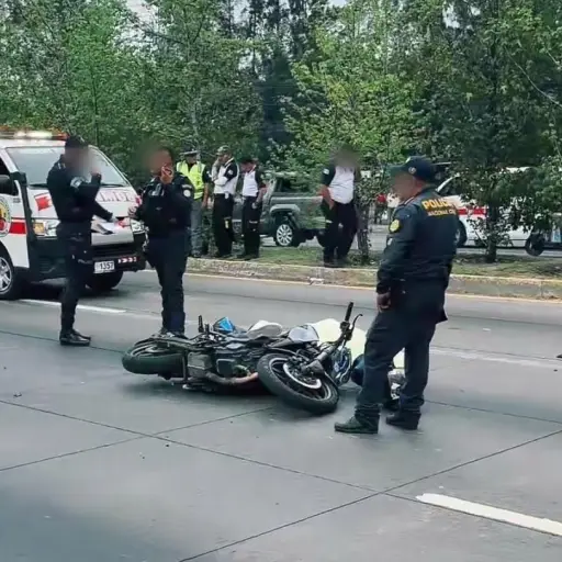 Motoladrón abatido en ruta interamericana ,PNC