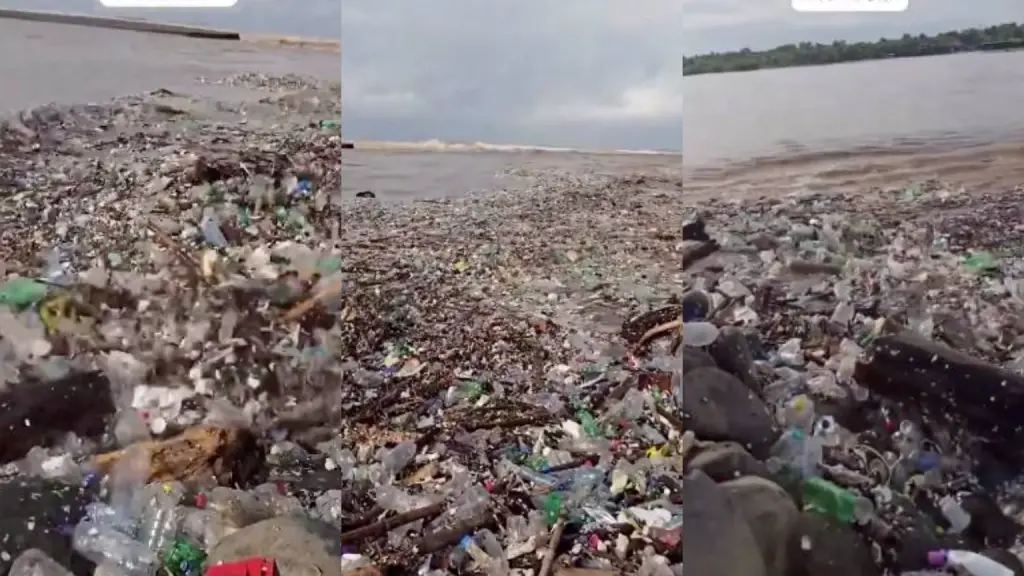 Contaminación de plásticos en Playa de Ocós, San Marcos ,