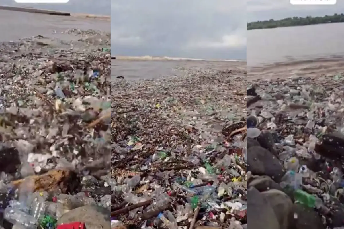 Contaminación de plásticos en Playa de Ocós, San Marcos,