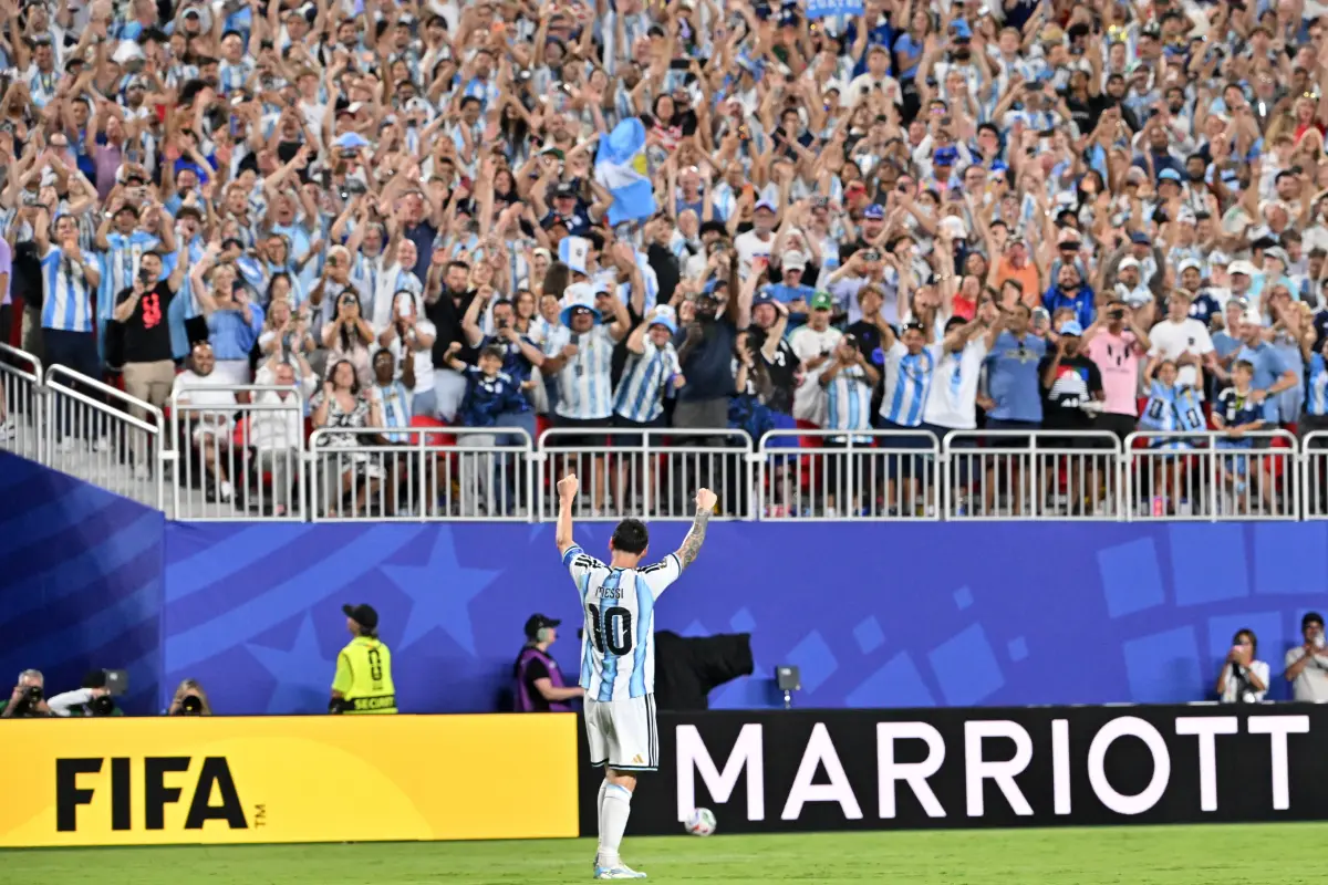 Festejo de Lionel Messi en Mundial 2026