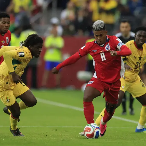 Acción de juego del Ghana vs. Panamá por el Mundial 2026