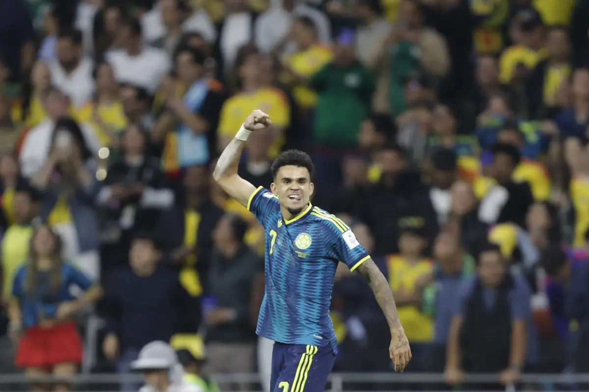 Luis Díaz celebrando gol en el Mundial 2026