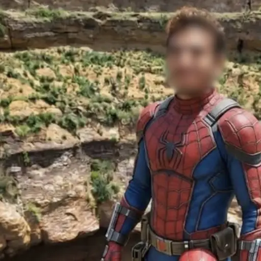 Captan el momento en que el Spider-Man de Yemen cae al interior de un volcán. ,Captura de pantalla video de X.