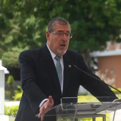 El presidente Bernardo Arévalo durante la conferencia de prensa 