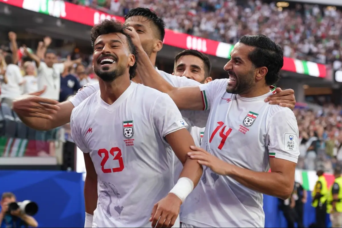 Celebración de Irán frente a Nueva Zelanda