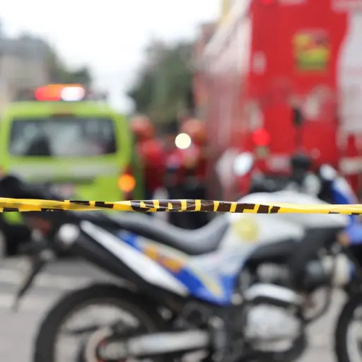 En el área donde ocurrió el incidente armado en zona 11 se mantiene un cierre vehicular. ,Bomberos Municipales