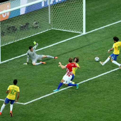 Autogol de Marcelo en el partido inaugural del Mundial 2014. ,EFE