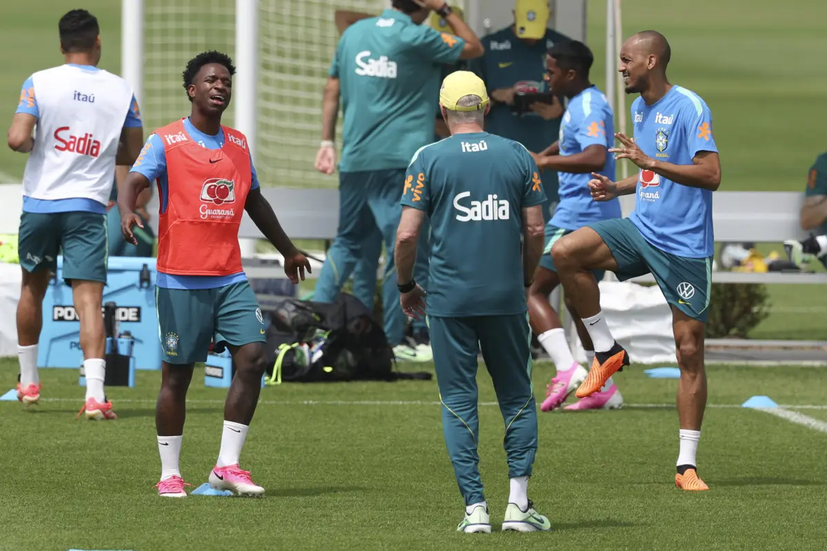 Selección de Brasil en entrenamiento , EFE
