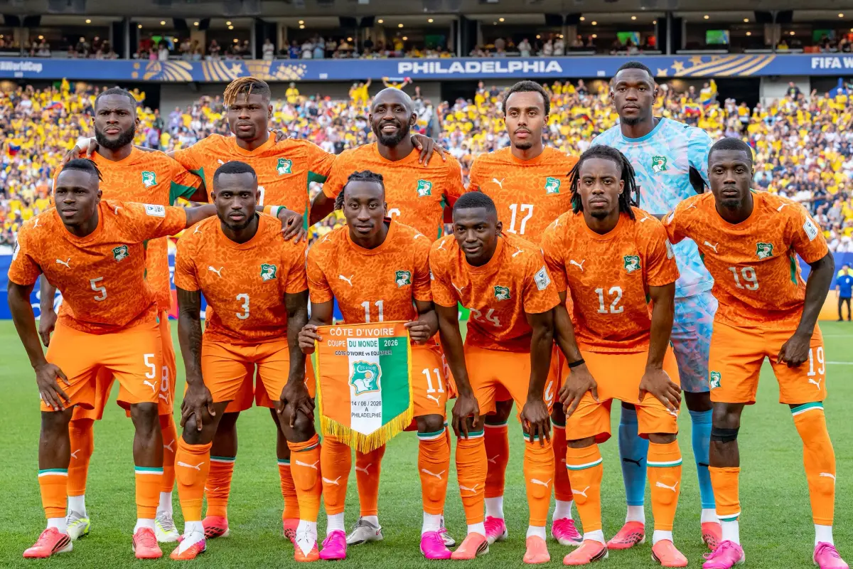 Once titular de Costa de Marfil en el partido ante Ecuador - X @equipenatciv