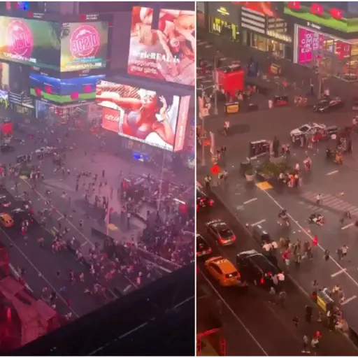 Times Square disparos  ,Redes sociales