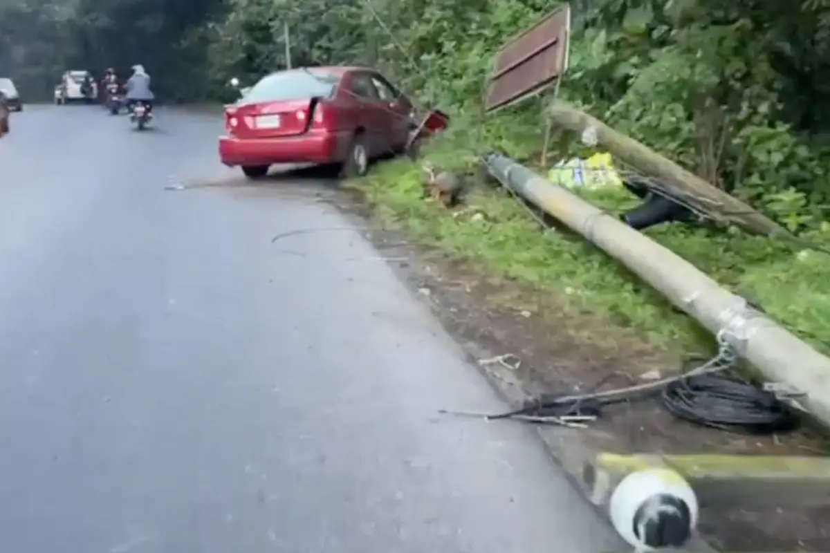 Accidente en Km. 31 de ruta entre Bárcenas y Milpas Altas., PMT de Villa Nueva
