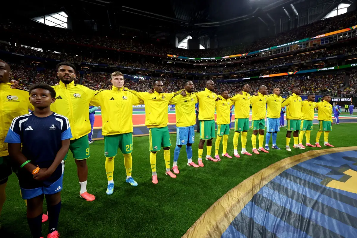 Selección de Sudáfrica previo al partido ante República Checa - Bafana Bafana