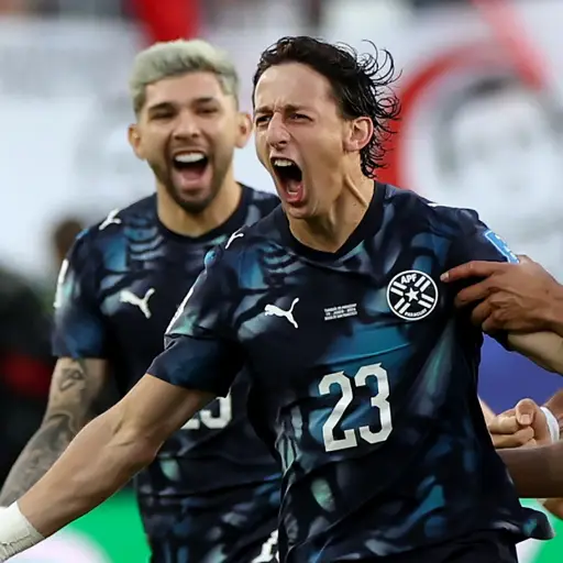 Celebración de Matías Galarza, autor del gol más rápido del Mundial 2026 
