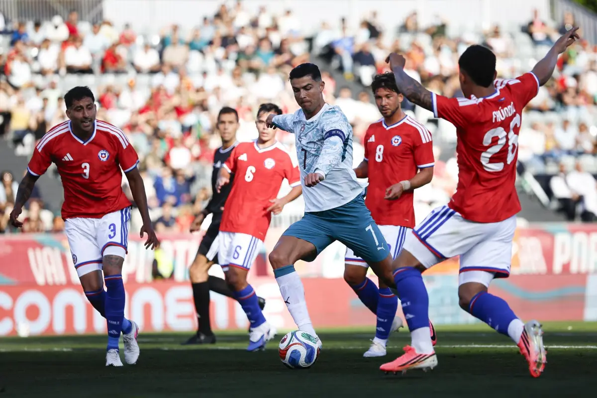 Cristiano Ronaldo en el partido amistoso entre Portugal y Chile - EFE