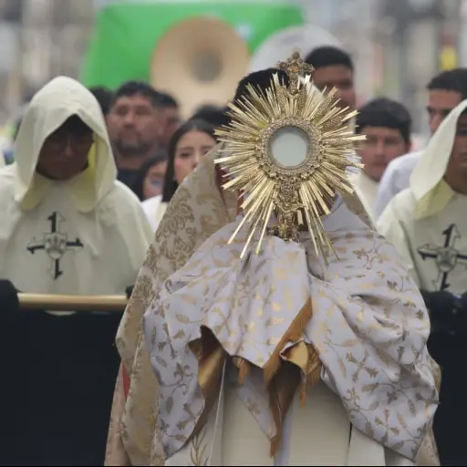El pueblo católico de Guatemala vivió una jornada de reflexión y solemnidad por la conmemoración del Corpus Christi. ,Alex Meoño 