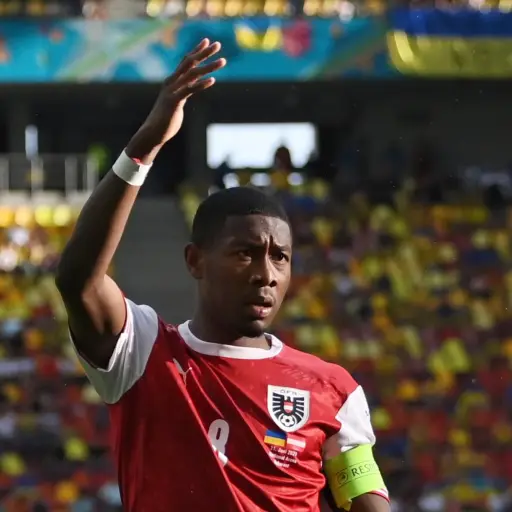 David Alaba, capitán de la selección de Austria. ,Agencia EFE