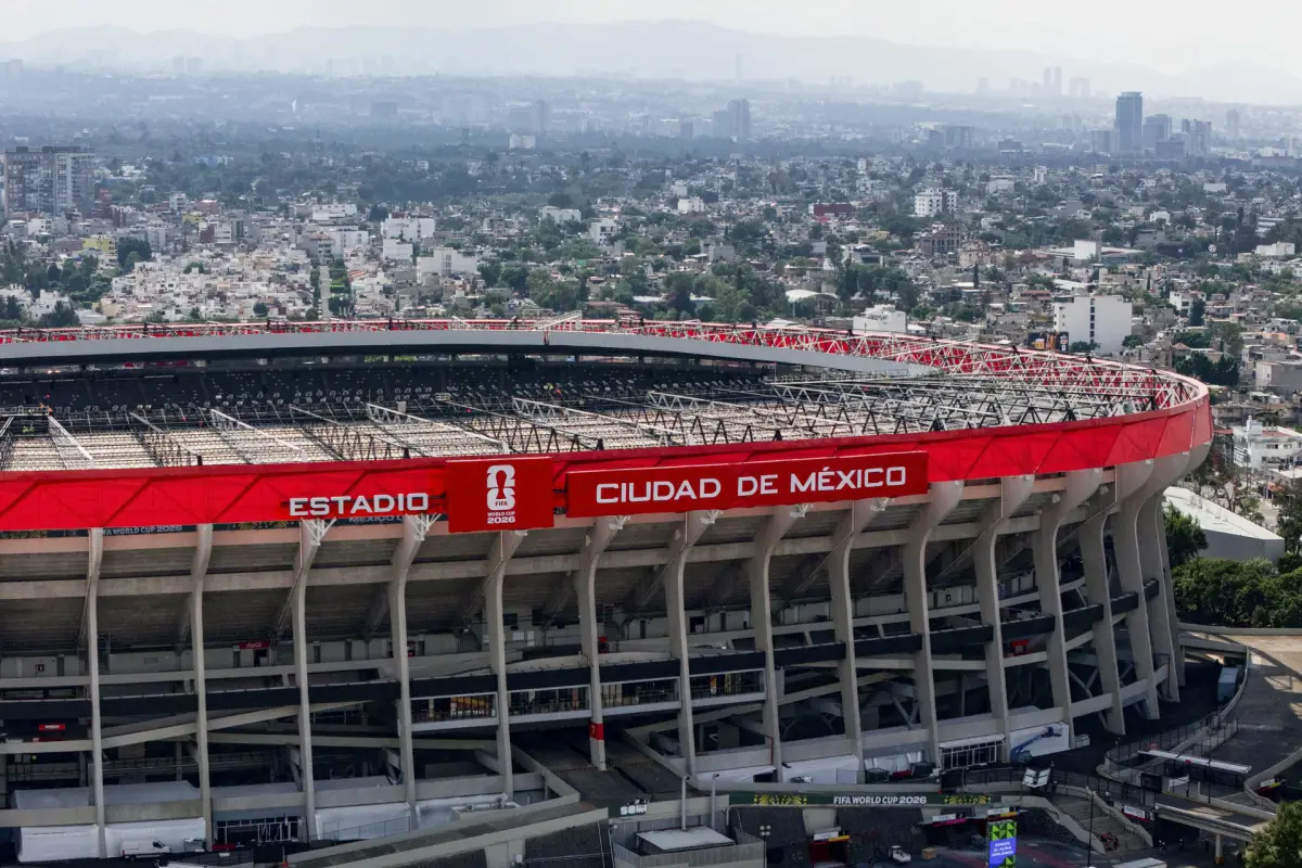 Fotografía de dron del estadio Ciudad de México, EFE