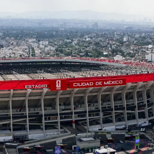 Fotografía de dron del estadio Ciudad de México ,EFE