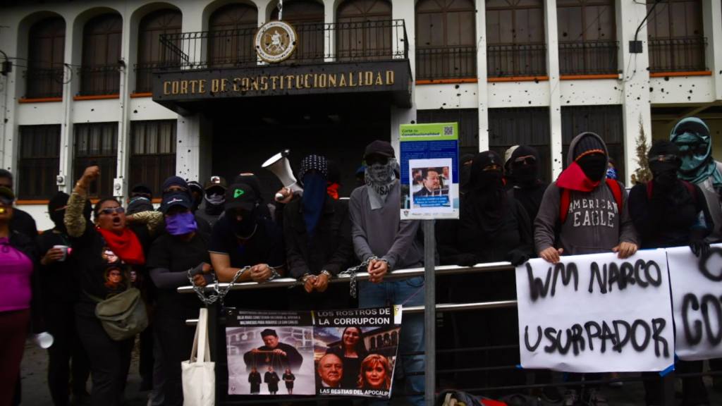 Manifestación de estudiantes de la Usac frente a la CC | Omar Solís/EU