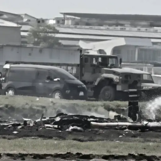 Impactantes imágenes muestran avión militar destruido tras mortal accidente. ,Redes sociales.
