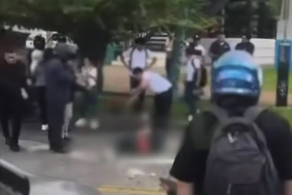 Pasajeros propinan golpiza a presunto asaltante tras robo en bus en zona 9., Captura de pantalla video de X.