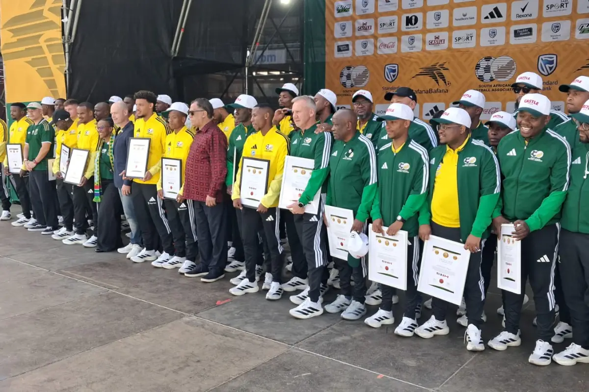 Delegación de Sudáfrica que disputará el Mundial 2026 - Bafana Bafana