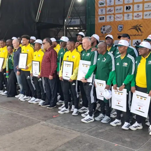 Delegación de Sudáfrica que disputará el Mundial 2026 - Bafana Bafana