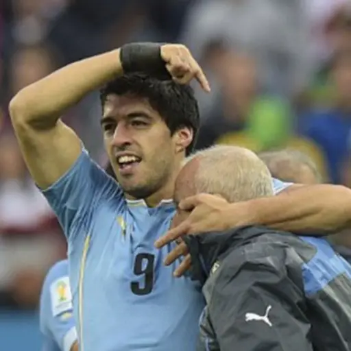 Luis Suárez y Walter Ferreira en el 2014 